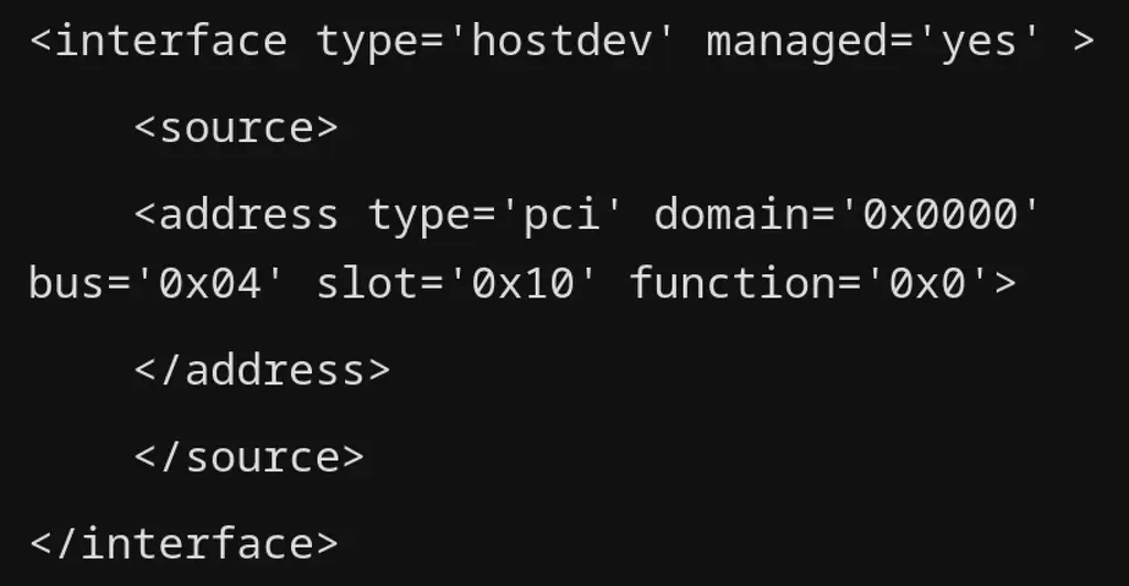 configurazione del file .xml per le macchine virtuali kvm in linux network